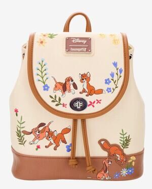 Loungefly Disney The Fox and the Hound Floral Mini Backpack NWT